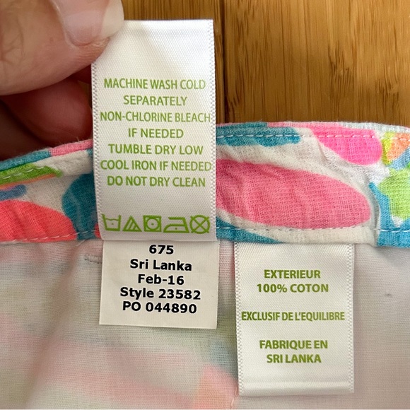 Lilly Pulitzer Adie Shellabrate Sea Shells Textured Pink White Blue Shorts 00 - Picture 7 of 8